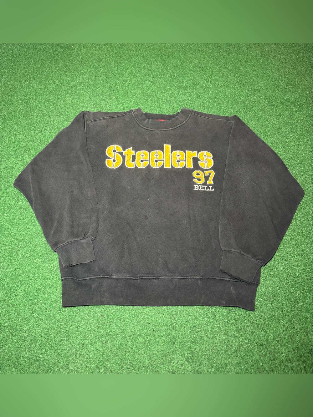 Steelers Medium Sweatshirt Black Vintage Leveon Bell #7 Pittsburgh Crewneck